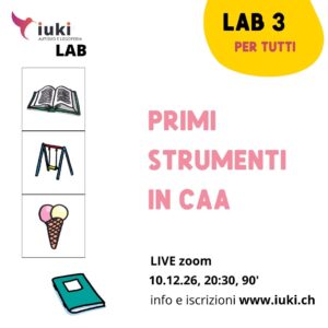 Primi strumenti in CAA: l'agenda visiva, il quaderno della comunicazione, gli infopoints